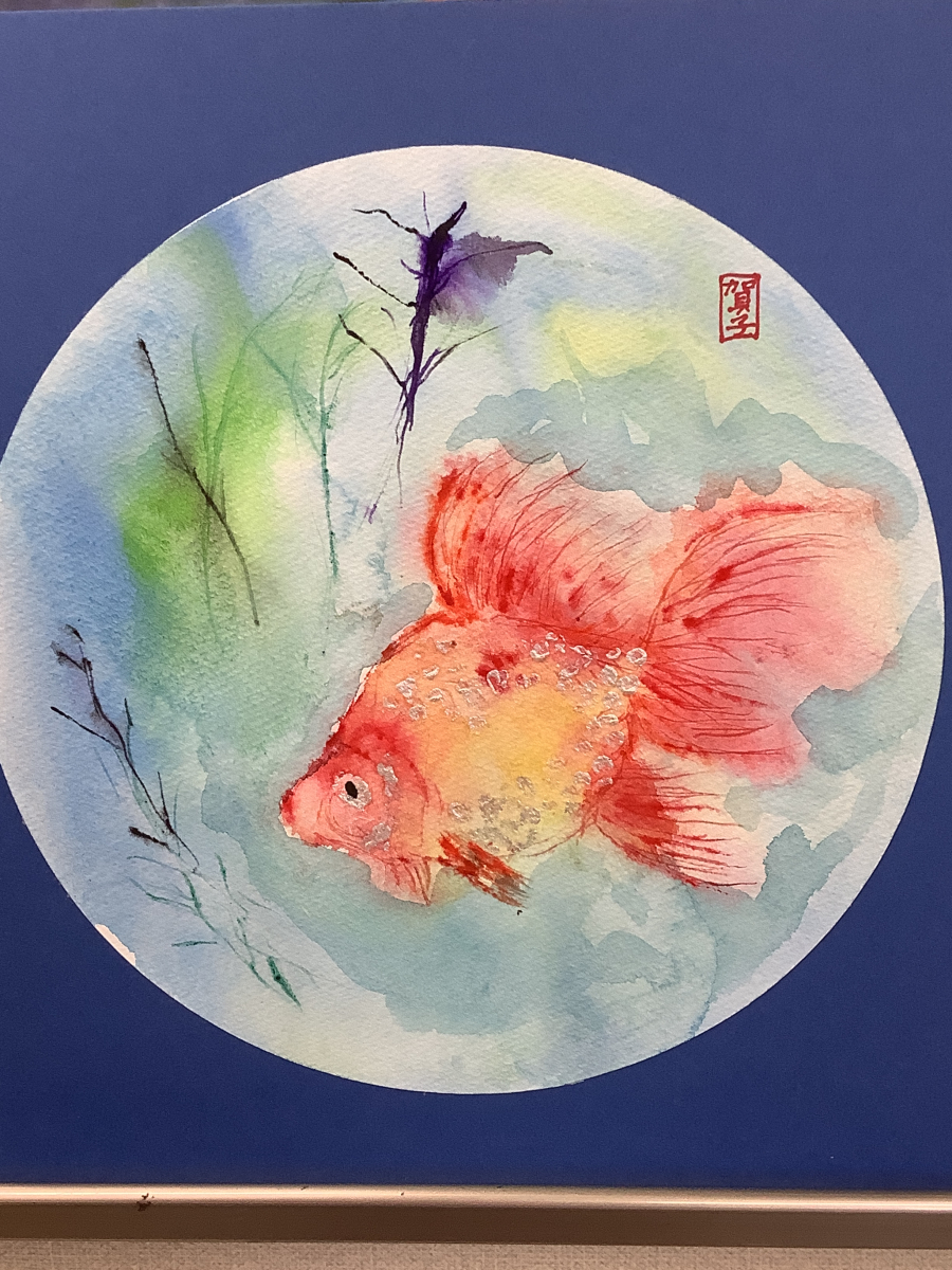 臨床美術【金魚の滲み絵】｜福祉・介護・支援 社会福祉法人 奉優会